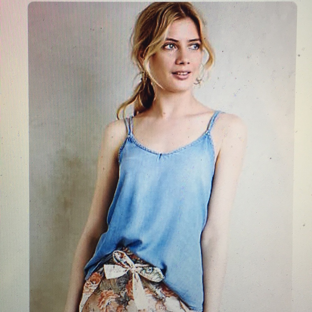 Anthropologie Cloth and Stone Chambray Tank